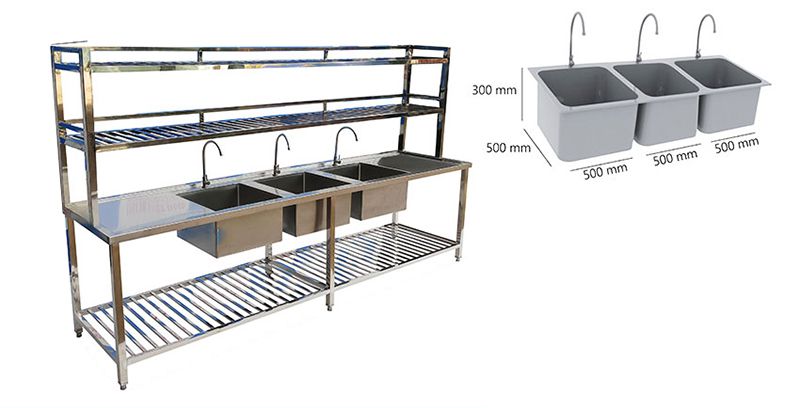Chậu rửa chén công nghiệp