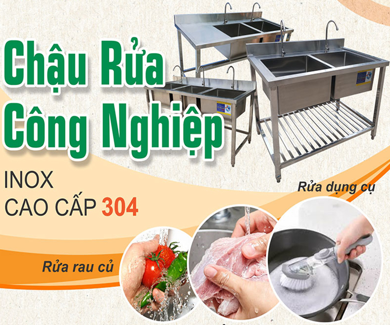 Chậu rửa chén công nghiệp