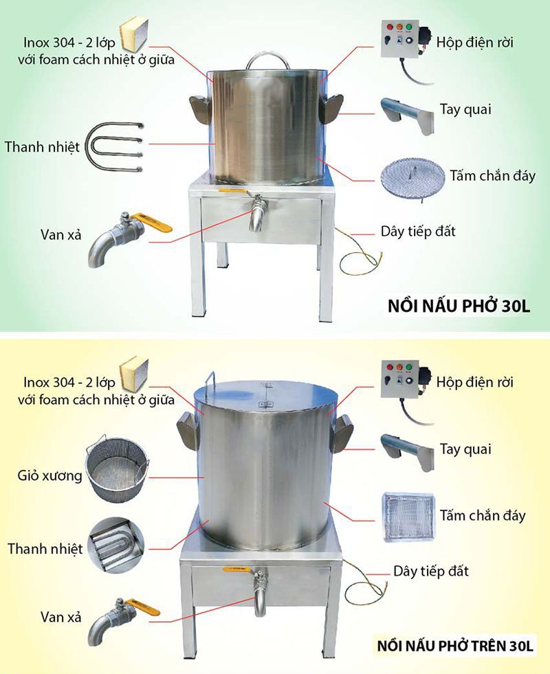 Nồi nấu phở công nghiệp