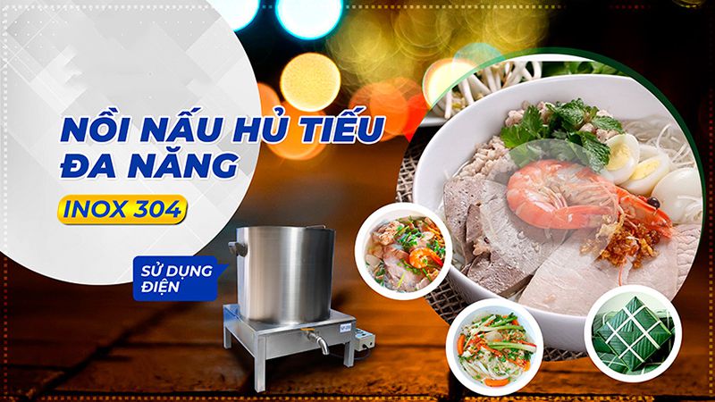 Nồi nấu hủ tiếu inox điện