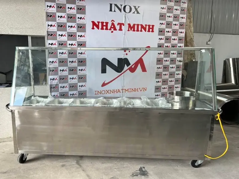 Mẫu tủ giữ nóng thức ăn có kính