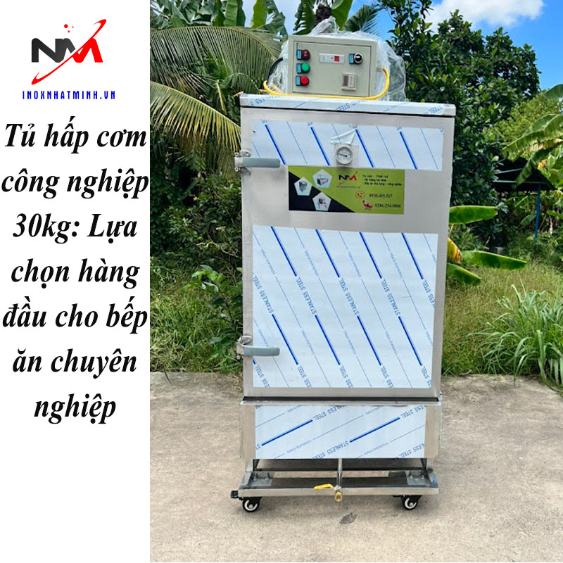 Tủ hấp cơm công nghiệp 30kg: Lựa chọn hàng đầu cho bếp ăn chuyên nghiệp